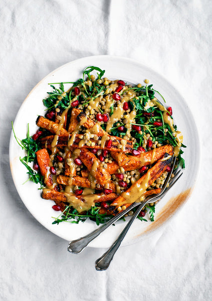 Spicy Roasted Carrot Salad with Tahini and Lentils – Us-Farmers Spice