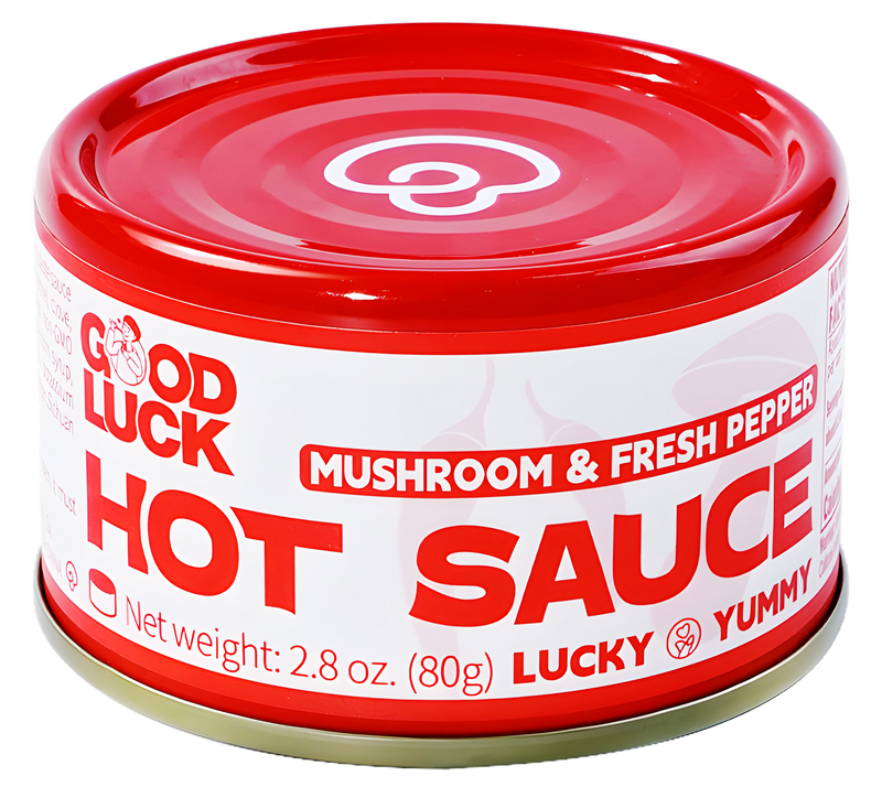 Dynamic Flavor Duo – Good Luck Hot Sauce Combo, 2.8 oz Jars – Mushroom & Fresh Pepper and Mushroom & Soybean