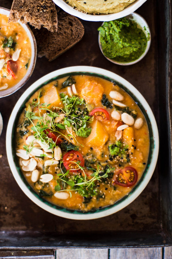 African Butternut Squash, Lentil & Peanut Stew