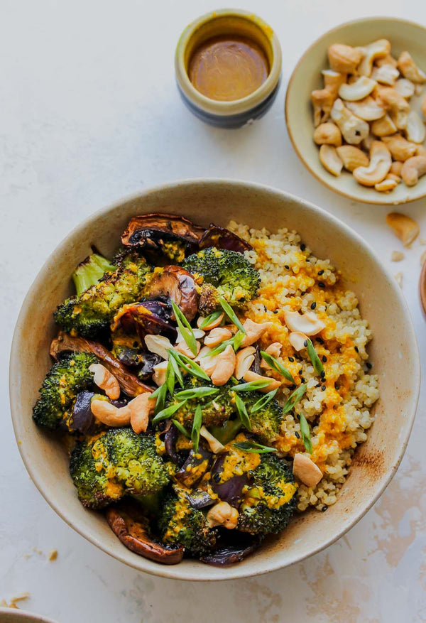 Roasted Veggie Quinoa Bowls with Miso