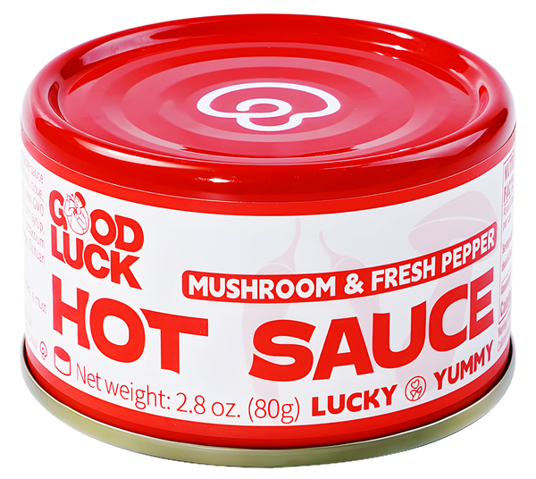 Versatile Gourmet Hot Sauce – Good Luck Mushroom & Fresh Pepper 2.8 oz – Enhance Noodles, Pizza, BBQ & More
